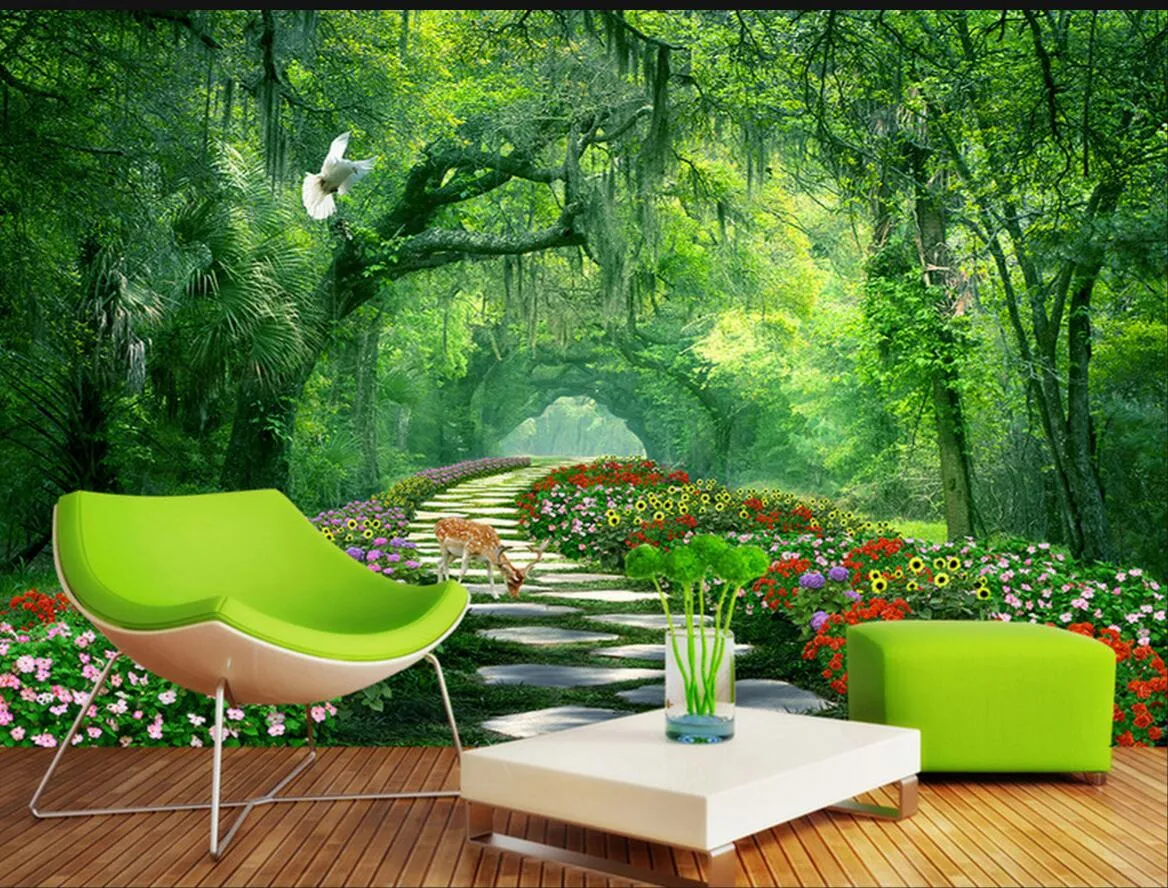 Mural Natureza Paisagem Tree 3D Photo Wallpaper para Paredes 3 d Sala Início Wall Decor papel de Parede 3d Wallpaper