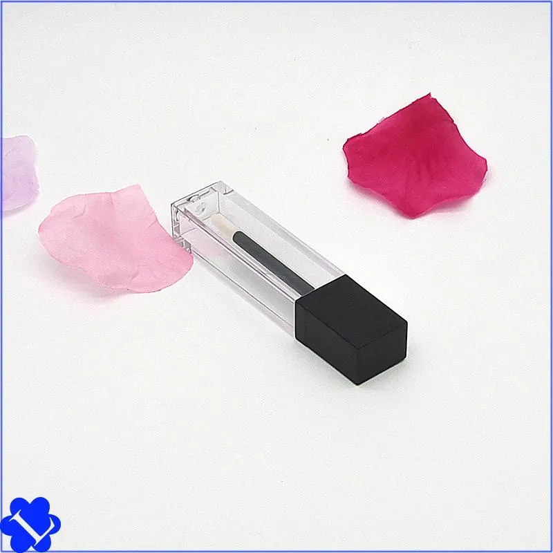 Rensa tomma lipglossrör Fyrkantiga platta typ Läppglansbehållare Plastförpackningsflaska 7 ml Kosmetiska verktyg 1 7LK D2