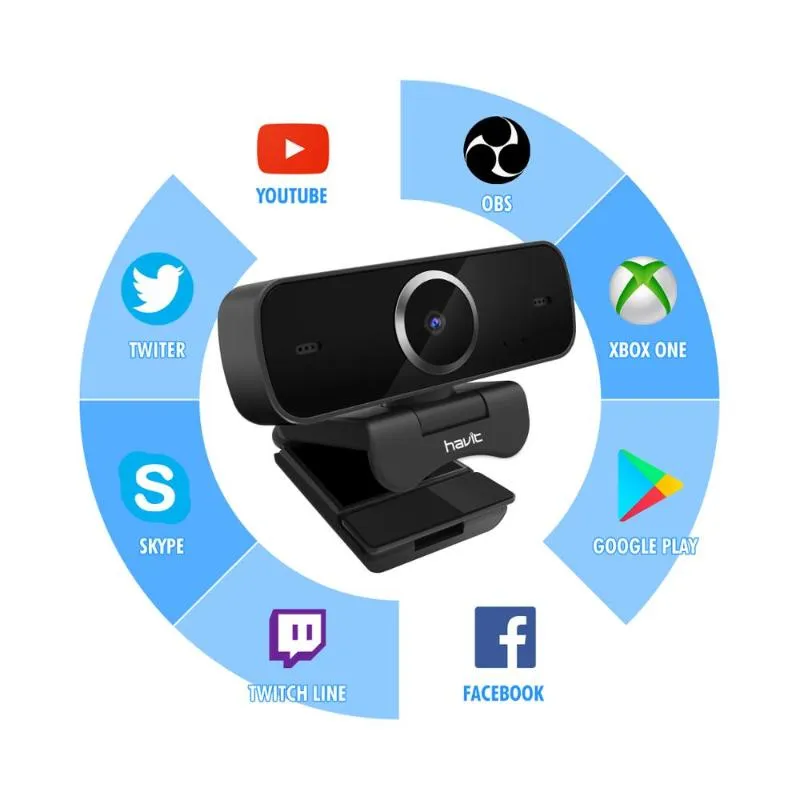 Webcam Full HD 1080P avec Microphone, Caméra USB Plug and Play, Webcam en  Streaming avec Anneau Lumineux Caméra avec Lumière, Compatible avec  Windows, Mac et Android - Noir : : Informatique