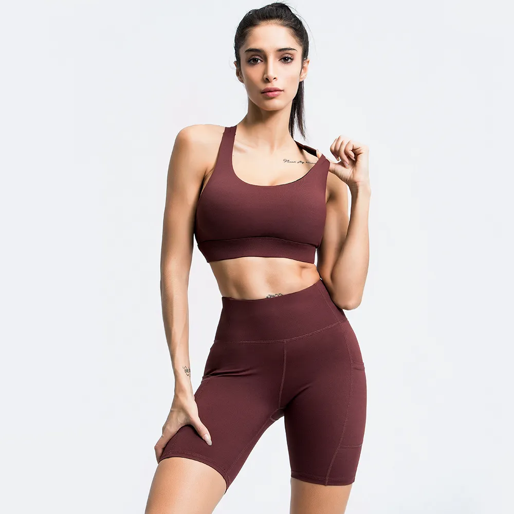 Damen-Trainingsanzug, neuer Trend, Sportanzug in Top-Qualität, sexy Sport-Yoga-Atmungsanzug, Set bestehend aus zwei Teilen, 4-Stil, verfügbare Größe: S-XL