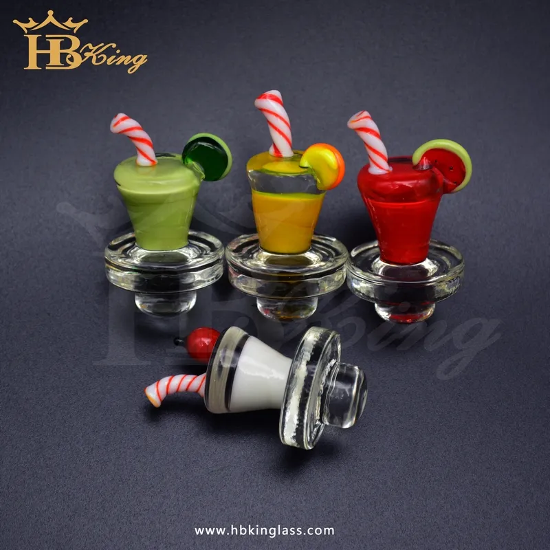 2021 9 Designs Carb Cap Trinkbecher Glas Dab Tools Solide farbige Glaskuppel Raucherzubehör für Wax Oil Rigs Bongs DHL