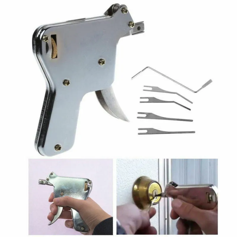 Ontgrendel Gun Key Reparatie Tool Lock Praktische slotenmaker Benodigdheden Krachtige Hangslot 6 Stuk Set Reparatie Lock Small White Gun Tool Groothandel