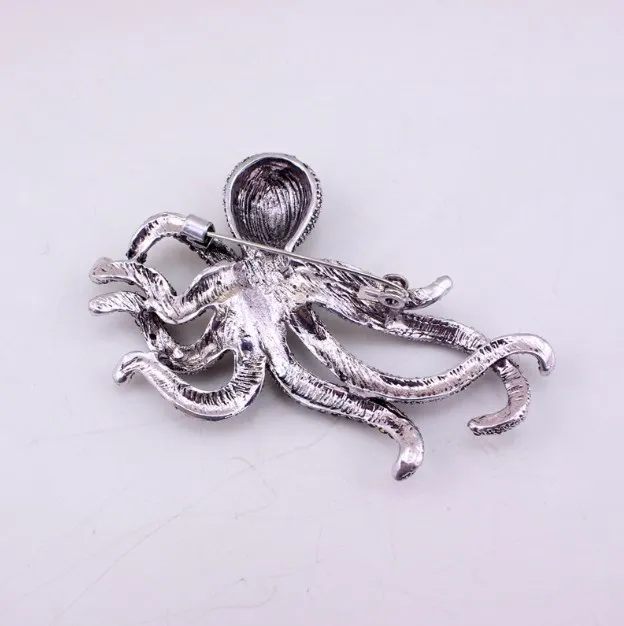 Octopus Brooch For Men Multi Fish Brooch Pin Full Rhinestones Antique  Silver Color Jewelry Pin Brooches Accessories From 8,46 €