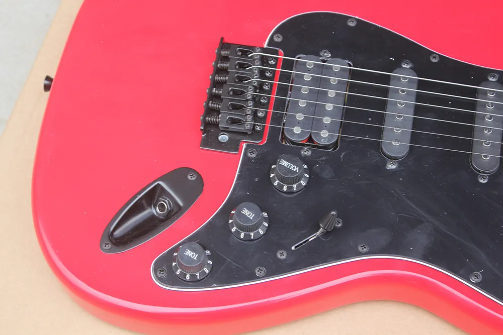 ギター DeliciousTaylormade BeeAround Rosso LTD DHgate.com:7-String Electric Guitar with Solid Red Body, HH