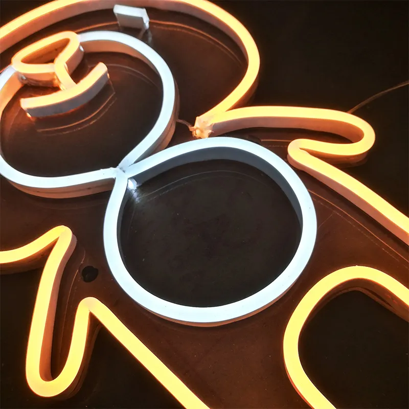 Neon light Bear Sign home shop chambre d'enfant décoration murale fait à la main coffre-fort 12 V Super Bright338J