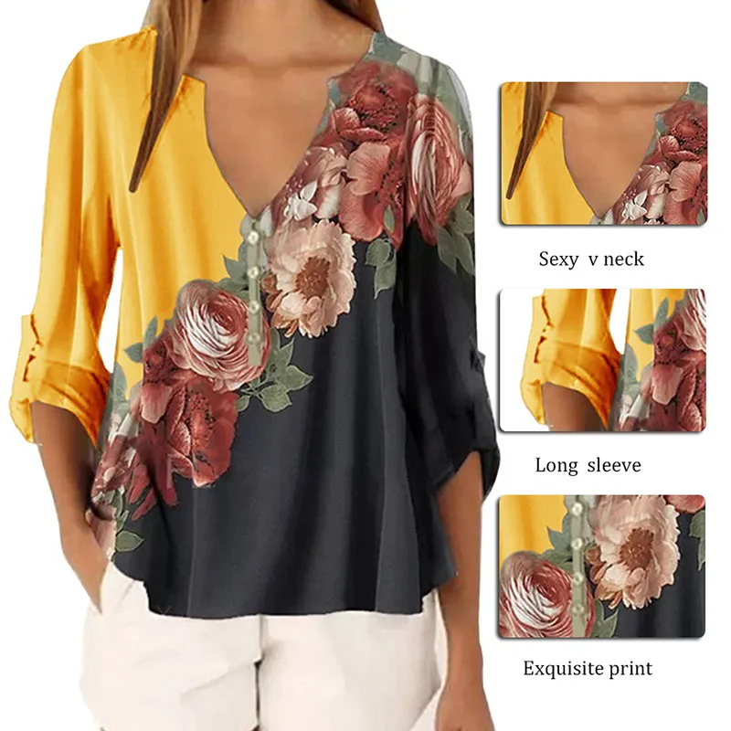 Vrouwen Zomer Floral Print Vrouwen Blouse 5XL Plus Size Blouses Half Mouw Strand Shirt Office Work Shirts Blusas Feminina Top