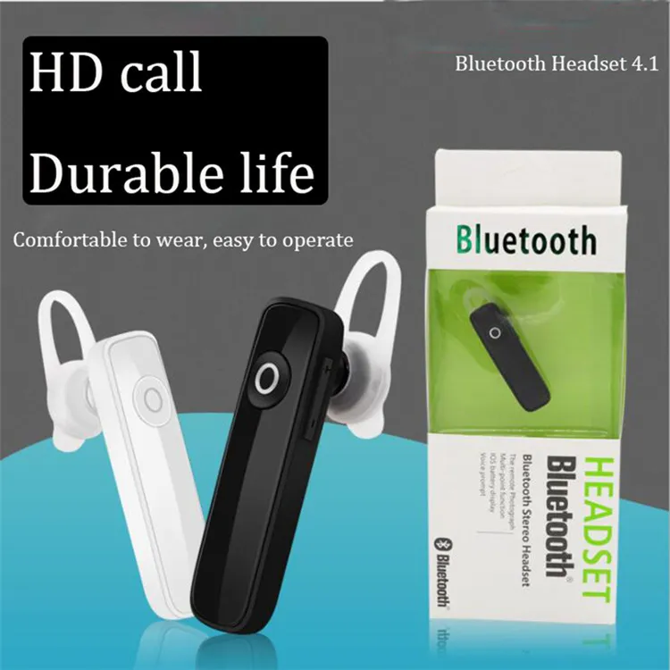 M165 Стерео-гарнитура Bluetooth Наушники для наушников Mini V4.0 Беспроводной Bluetooth Handfree Universal для всего телефона для iPhone 9 iPhone X XS PLUS