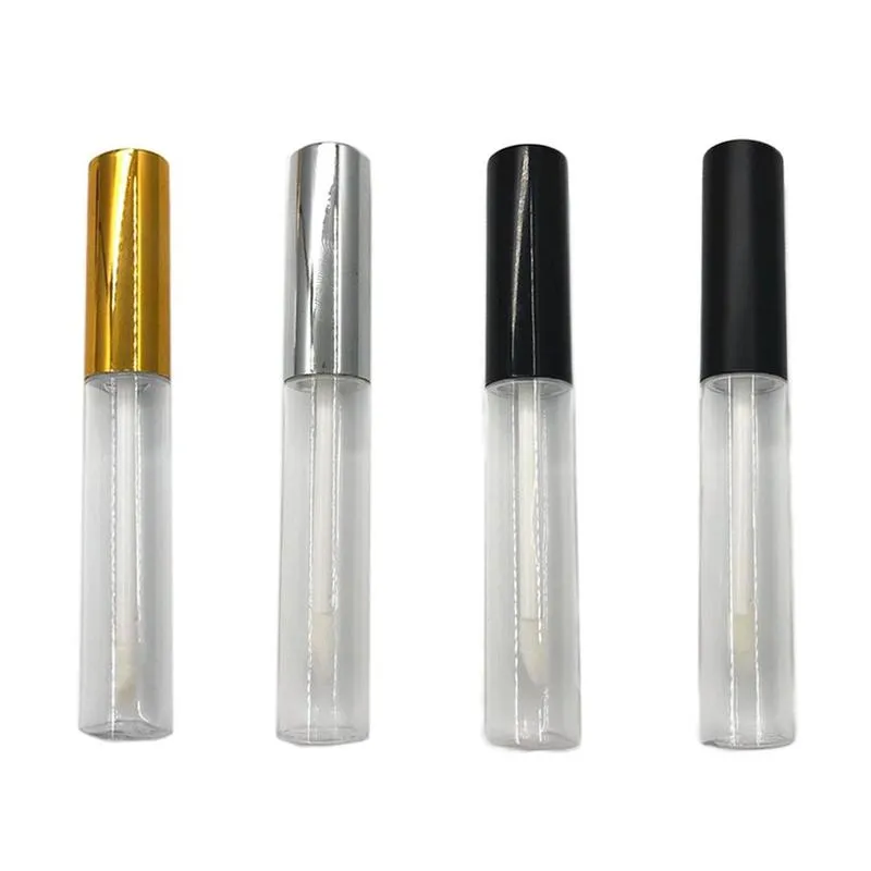 10ml Puste Wyczyść Lip Gloss Tube Lips Balm Butelka Szczotka Pojemnik Narzędzie Urody Mini Refillable Butelki Lipgloss