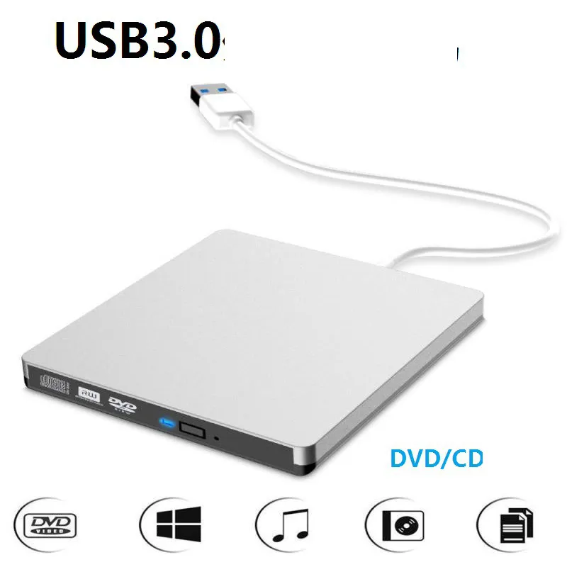 USB 3.0 External Combo DVD/CD Burner RW Drives CD/DVD-ROM CD-RW Player Optical Drive for PC Laptop Computer Components