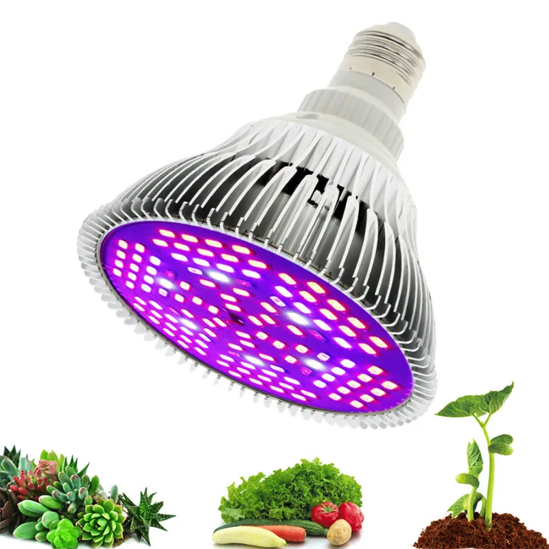 Grow Light Full Spectrum 30 W 50 W 80W E27 LED-groeiende lamp voor indoor hydrocultuur bloemen planten lood groeilamp