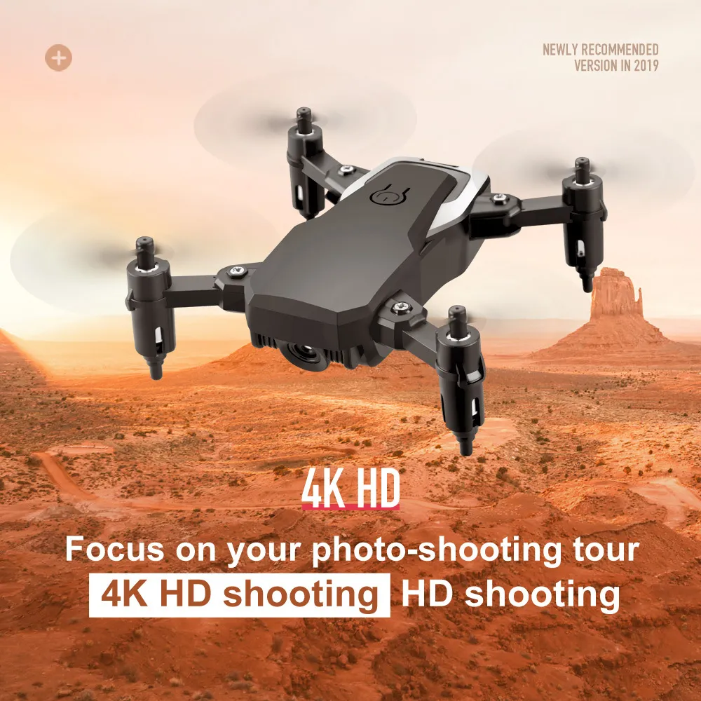 4K HD kamera piksel Uzaktan kumanda düzleminde 3 renk ile Uzaktan kumanda Katlama insansız RC Mini havadan drone