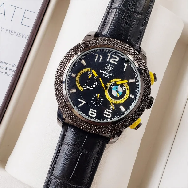 Top Orologio da uomo alla moda BMW Movimento meccanico automatico Orologio da uomo in acciaio inossidabile Cinturino sportivo in pelle da uomo
