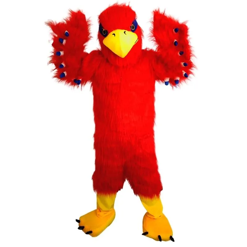 2019 Professionell gjorda Red Eagle Bird Mascot Kostymer för vuxna Circus Christmas Halloween Outfit Fancy Dress Suit