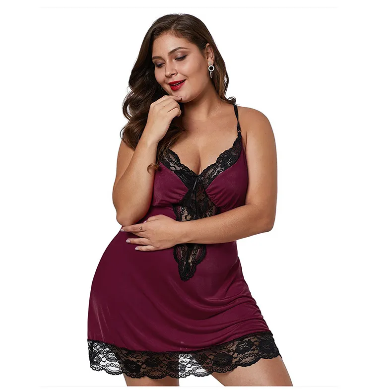 Pigiama sexy Camicia da notte in pizzo Pigiama da donna Pigiama estivo Vestaglia Babydoll Biancheria da notte Lingerie sexy Accappatoio Camicia da notte da donna Abbigliamento per la casa