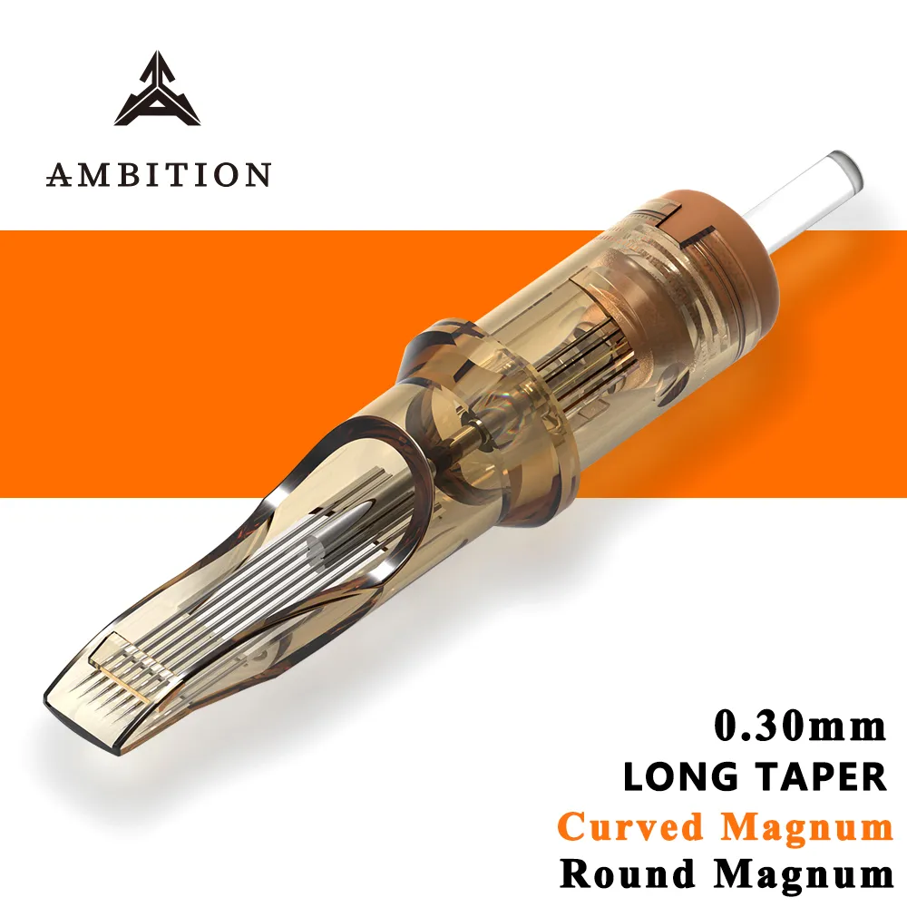 Ambition Tattoo Cartridge Needles #10 0.30mm Bugpin Curved Magnum Round  Magnum Disposable Tattoo Needle 1011rm 1013rm 1015rm CX200808 From 22,06 €
