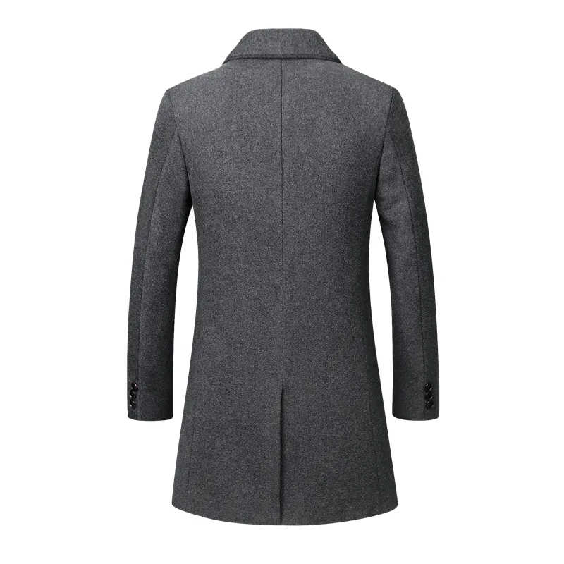 Mens Wool Blends 2020 Winter Casual Thick Woolen Coats Mens Stand Collar Slim Fit Jackets Manteau Homme Peacoat Overcoat Trench Wool Parka Coats From 23 21 DHgate