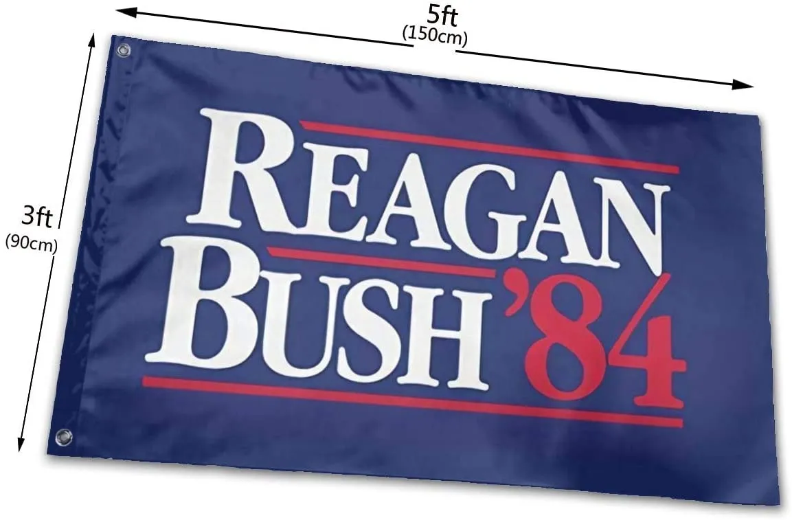 Reagan Bush 84 Campaign Blue Flag 3x5ft Polyester Outdoor or Indoor Club Digital printing Banner and Flags Wholesale