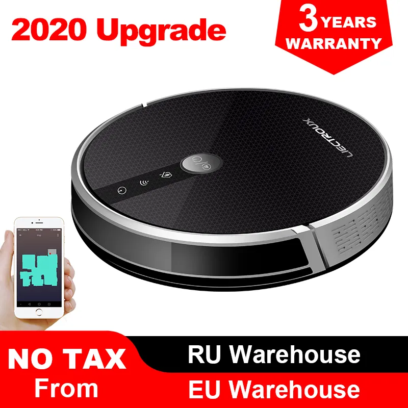 LIECTROUX C30B Robot Vacuum Cleaner Kaart Navigatie, WiFi-app, 4000PA Zuig, Smart Memory, Electric WaterTank Wet Mopping Desinfect