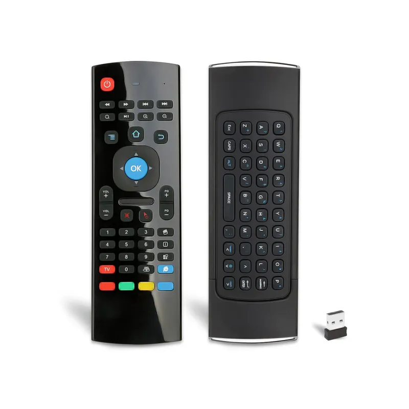 Mini teclado inalámbrico Fly Air Mouse MX3 X8 con aprendizaje IR 2,4 GHz Control remoto de 6 ejes para Android TV Box PC