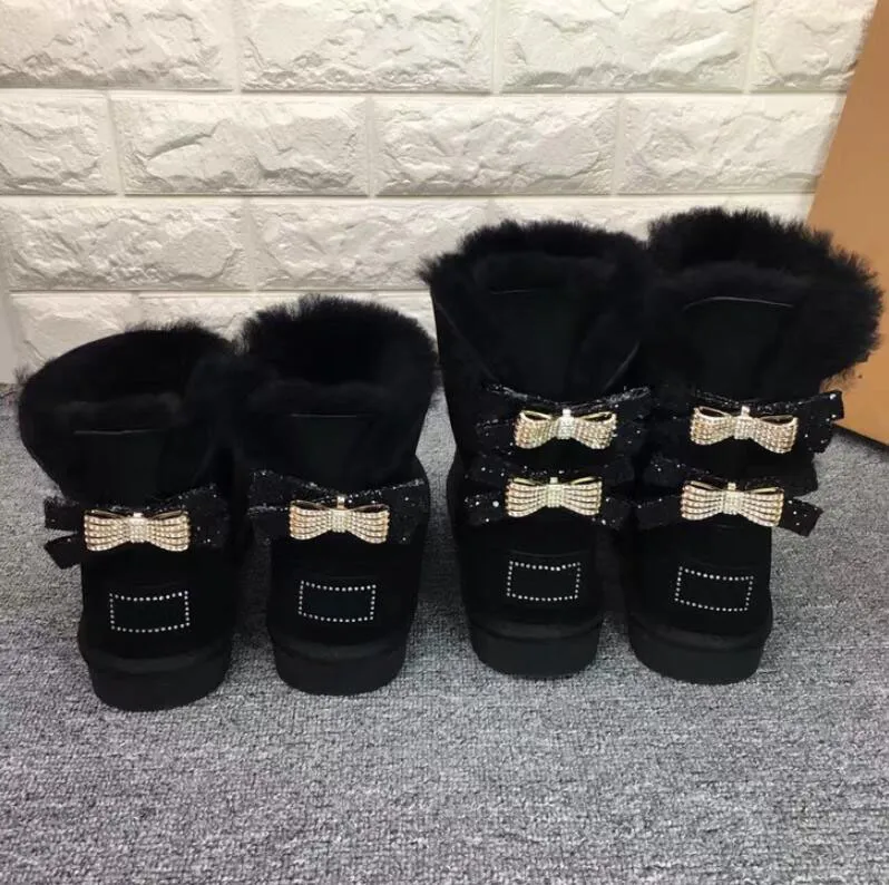 2020 Australia Woman Winter Classic Rhinestone bow Snow Boots Genuine Cow Leather Women`s Snow Boots High Quality Shoes US4-13