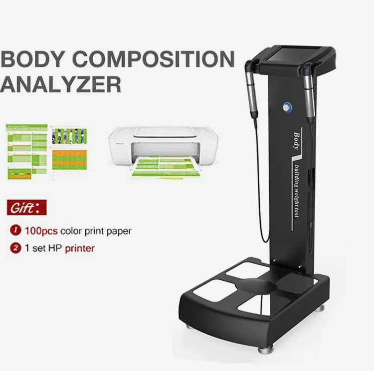 Лучший цифровой монитор жира, анализатор весового анализатора тела, анализатор мышц с биоимпедансом с Wi -Fi и Printe