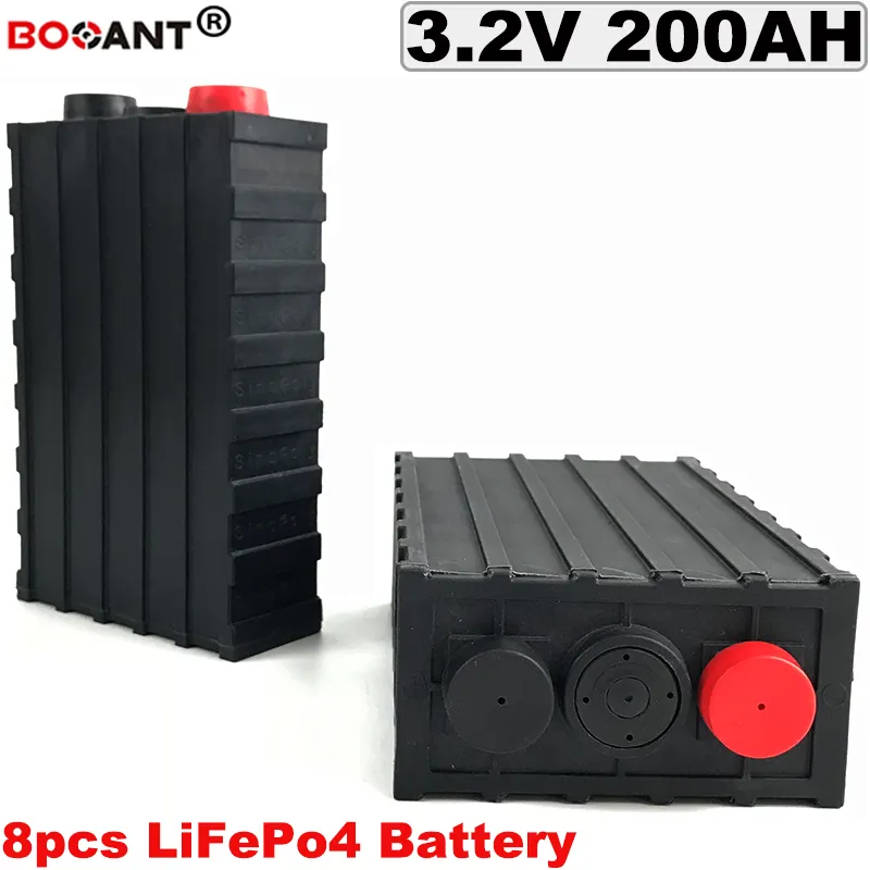 8pcs Deep Cycle 3.2v LiFePo4 Lithium Battery 24V 200Ah Electric Bicycle battery for EV/Energy storage/Solar system power/UPS