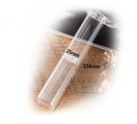 Nuovo design Scatola regalo per penne Astucci per matite acrilici trasparenti in cristallo Scatola per imballaggio per penne Espositore per scaffali Forniture per ufficio scolastico