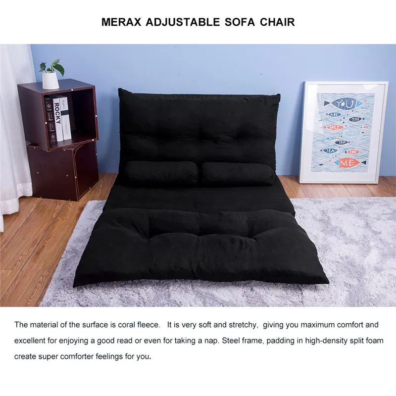 Multifunctional Soft Sofa Bed Adjustable Folding Futon Video