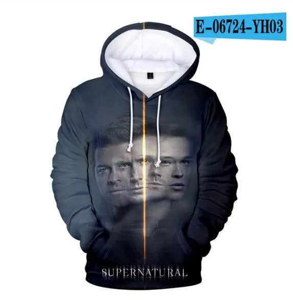 Supernatural zip up hoodie top