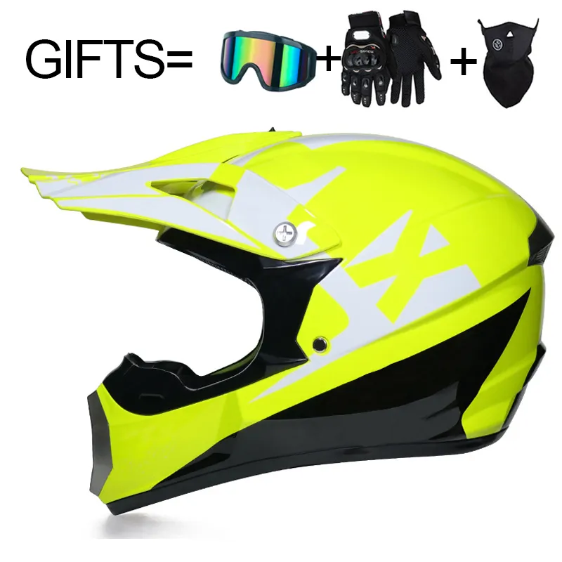 3 Geschenken Racing Off-road Volledige Gezicht Motorhelm Dot Motocross Motor Crossmotor Helm Moto Casco Vintage Casco Moto1228V