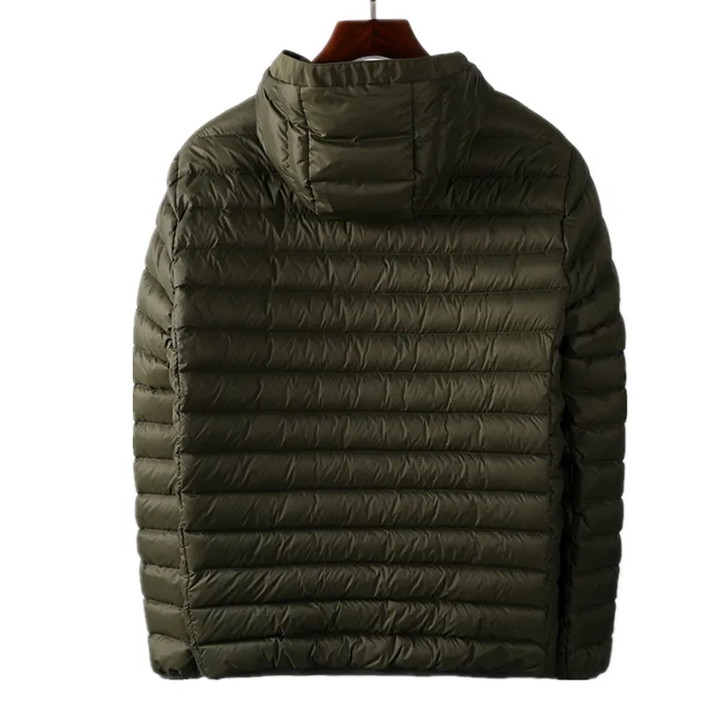 Męska biała kaczka Down Parkas Jesień i zima Nowy Trend Jackest Moda Marka Kurtka Z Kapturem Lightweight