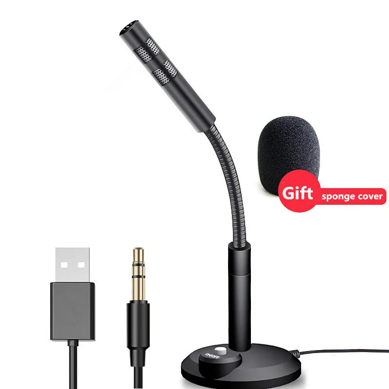 USB/3.5mm Computer Desktop Microphone Plug&Play for Laptop,Mac,Recording,Dictation,YouTube,Gaming,Streaming Skype,Podcast office meeting PS4