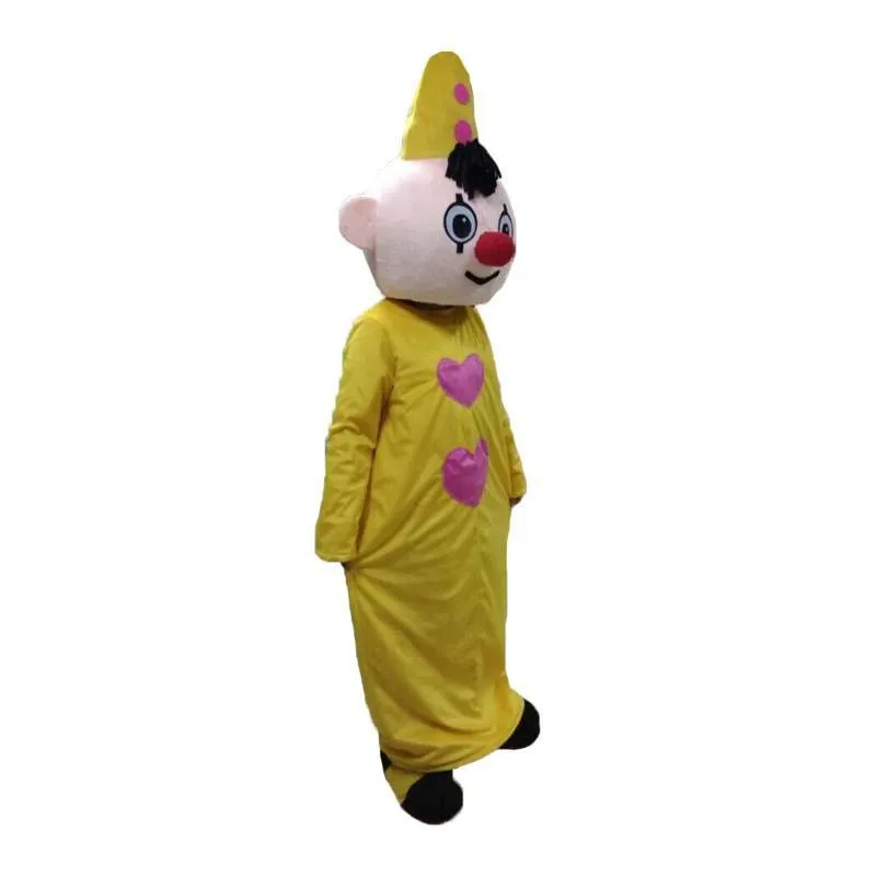 2019 Factory Outlets Yellow Hat Boy Mascot Costume bumba clown mascot costumes for Halloween Birthday party