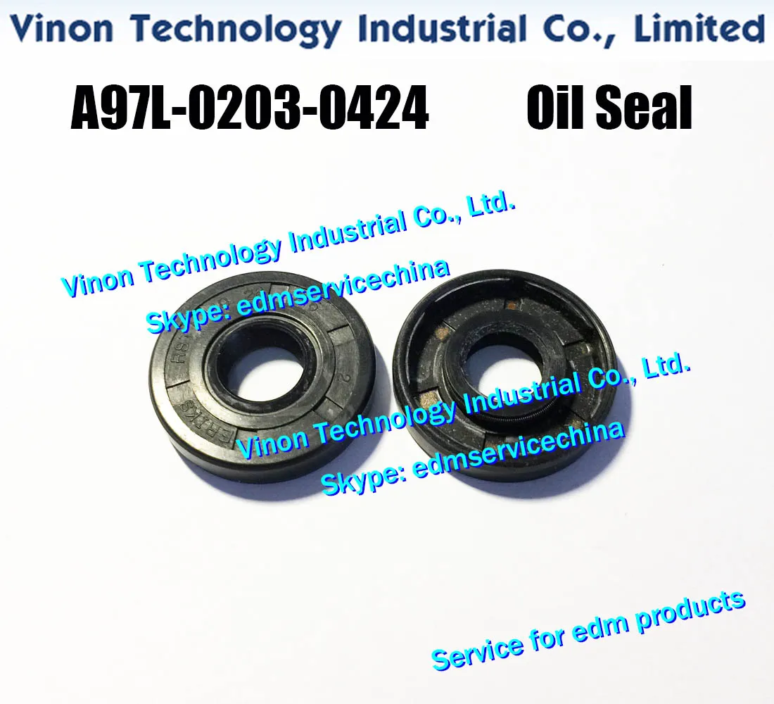 Seal Oil A97L-0203-0424 edm (2PCS pack), FA NUC Seal para Lower Rolamentos A97L.0203.0424, 24.06.707, A97L02030424 para 0iD, 0iE, 1iD, 1iE, C400iA