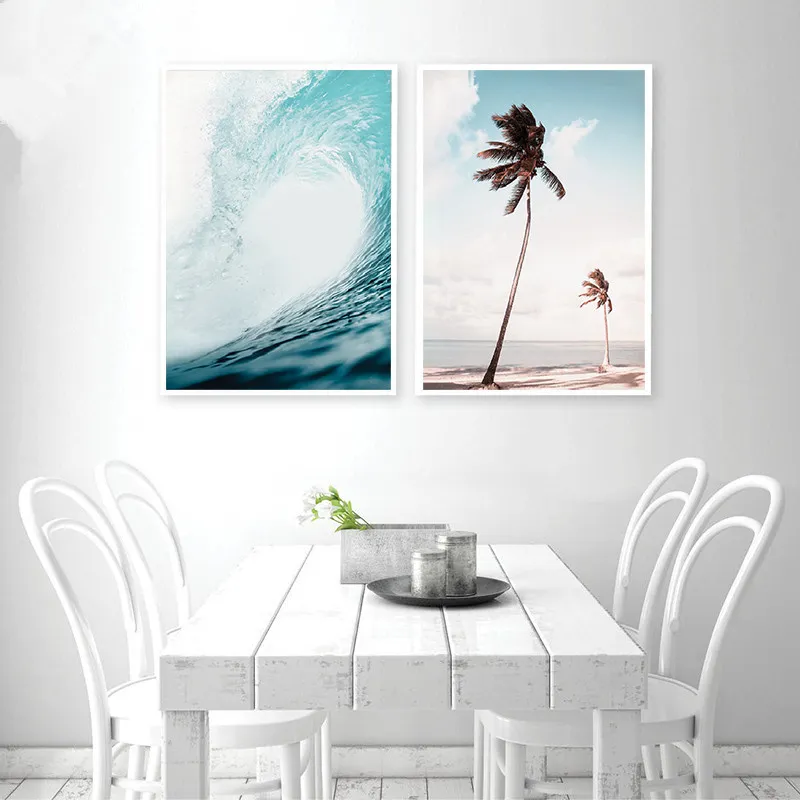 Nordic-Landscape-Surf-Poster-Wall-Art-Aerial-Beach-Ocean-Wave-Prints-Palm-Tree-Canvas-Painting-Wall (3)