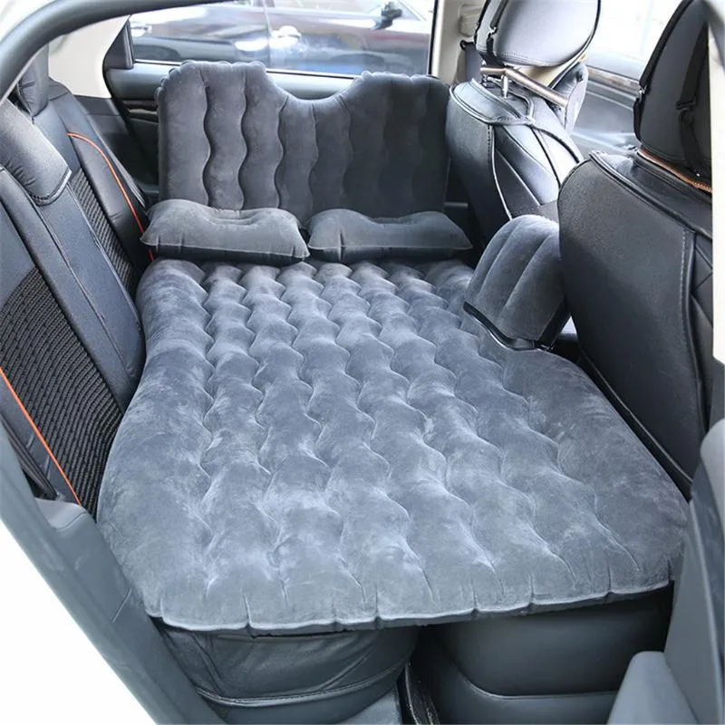 Aufblasbare Verkehrsmittel Auto Matratze Luftmatratze Rücksitz  Schlaf-Rest-Matte mit Kissen / Pump Auto Matratze PVC + Beflockung Bett #  YL10