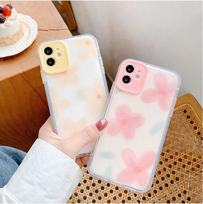 Moda Luksusowy Kwiat Telefon Case dla iPhone 11 Pro Max XS X XR 7 8 PLUS SE 2020 WSKAZÓWKI PRZYPADKI Osłona