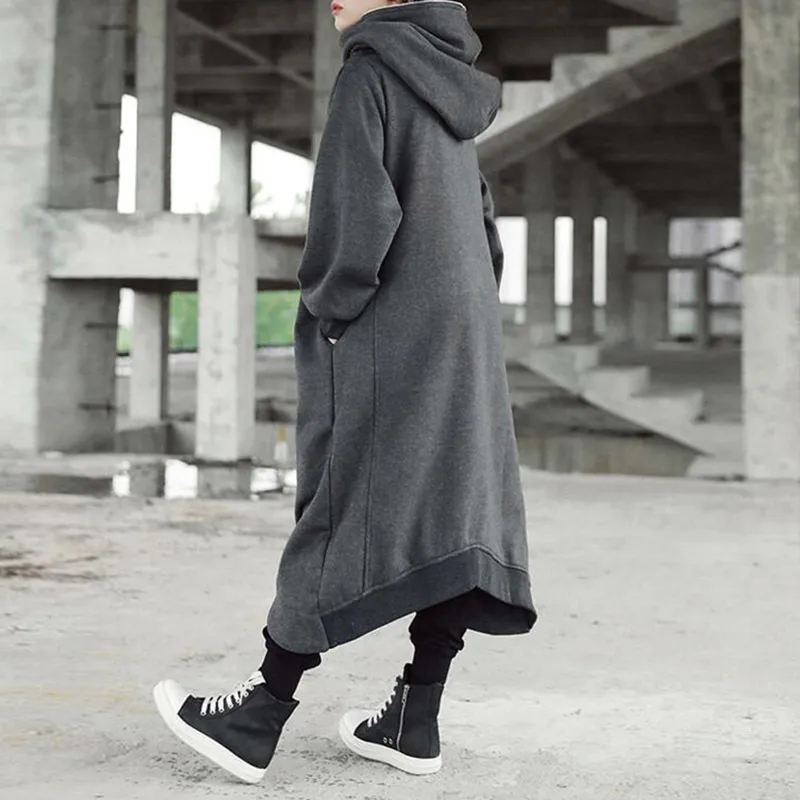 ZANZEA Womens Long Sleeve Hooded Winter Womens Long Fleece Coat