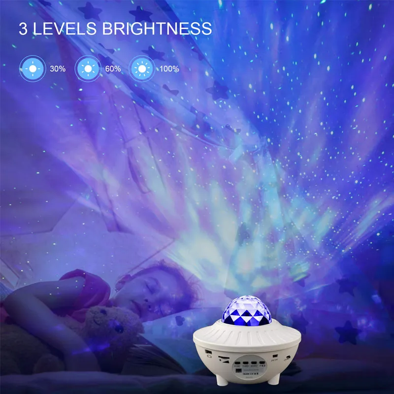 LED Galaxy Aurora Light Projector Ocean Wave Projector Night Light USB  Music Player Bluetooth Star Rotating Projector Lamp Decor From Cxwonled,  $22.26