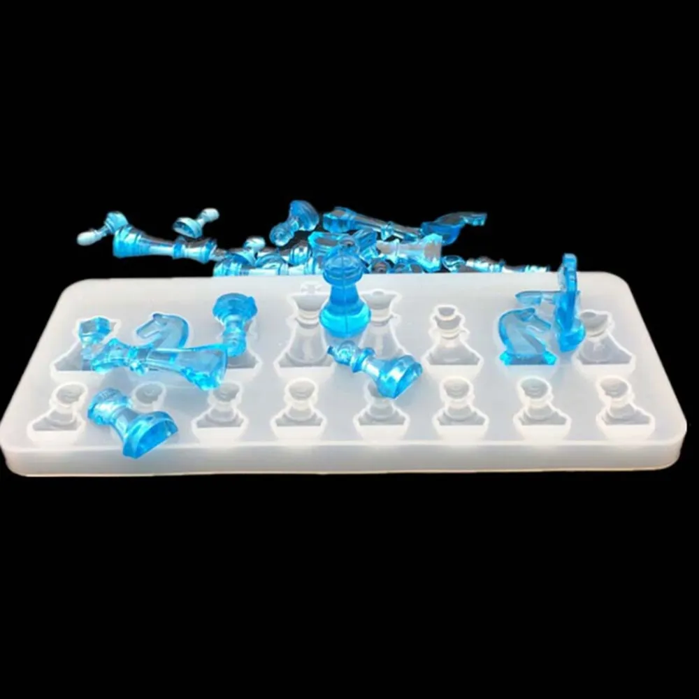 Silicone Mold For Resin International Chess Shape Silicone uv Resin DIY Clay Epoxy Resin Pendant Molds For Jewelry8166538