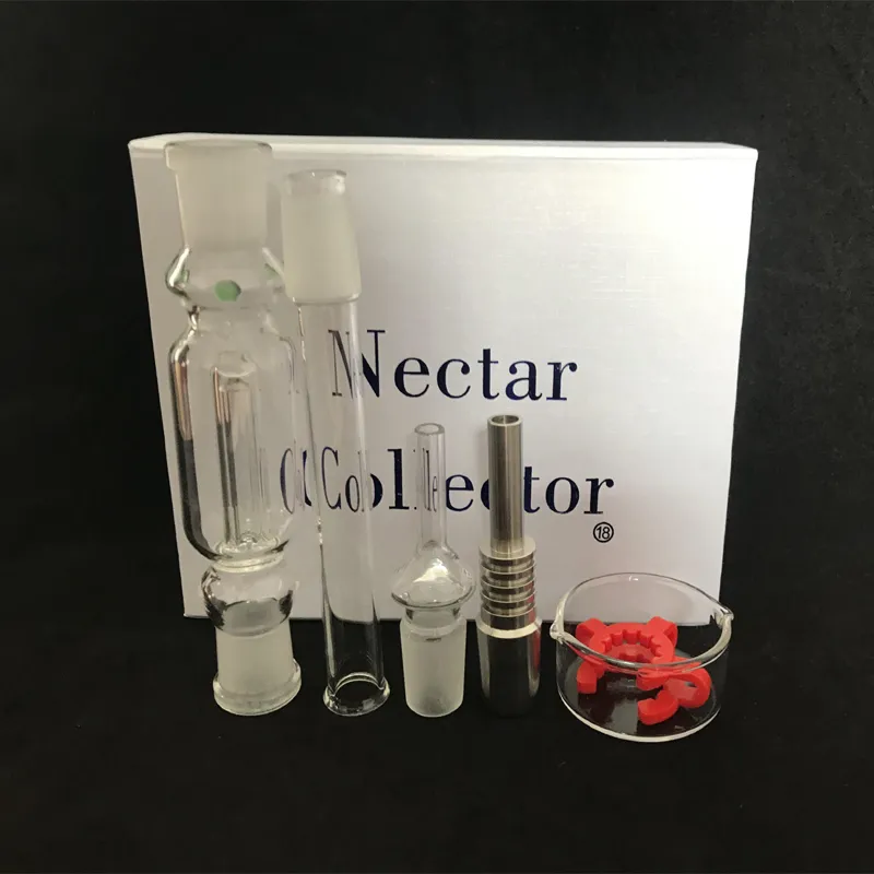 Nectar Collector Set Set with Dogless Quartz Nail 10mm 14mm 18mm Happywater Oil Ratuje Rury wodne W magazynie DHL za darmo