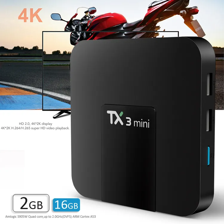TX3 Mini Android 8.1 2.4G WIFI boîte Amlogic S905W 1GB 8GB Smart TV BOX VS X96 mini