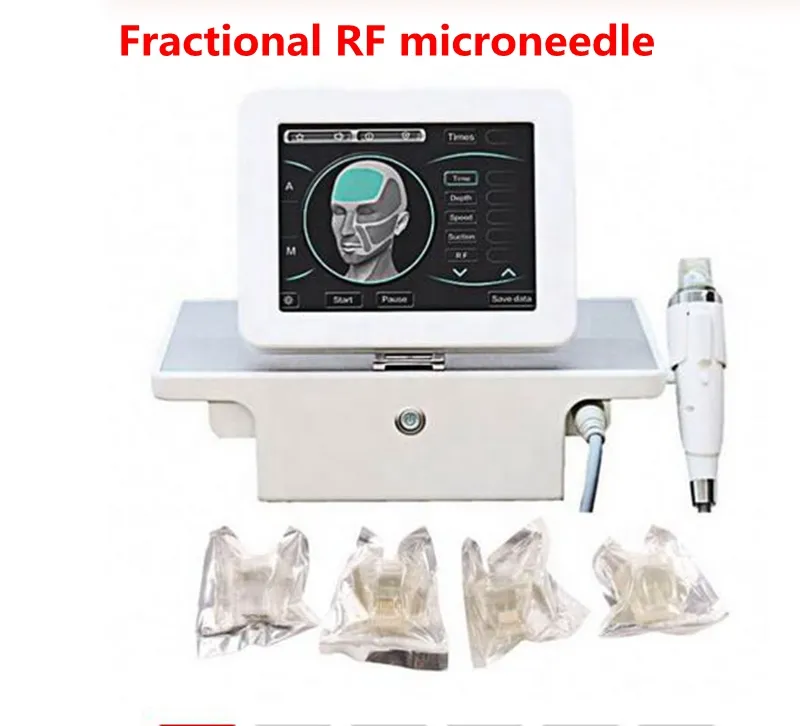 Berufsdesign 4 Tipps Fractional RF Mikroneedle Maschine Gesichtsbehandlung und Körper Stretch Mark Akne Entfernung Hautpflege Verjüngung Schönheit