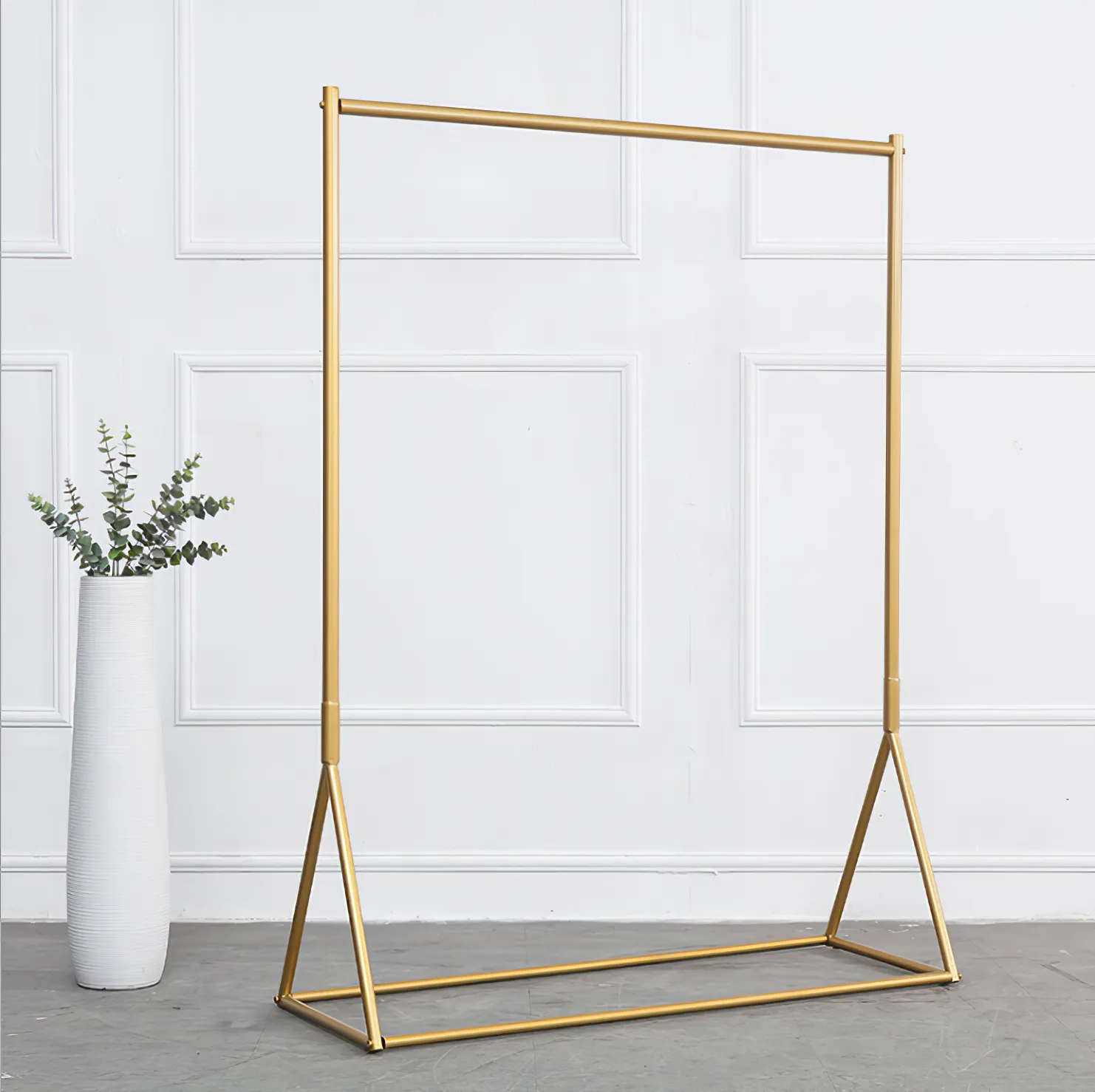 Golden Clothing Display Rack Gold Clothes Rail Shelf For Women ...