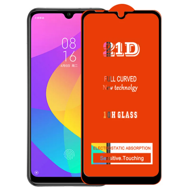 21D Full Lim Screen Protector Tempered Glass Protective Curved Däckskyddsfilmskydd Sköld för Samsung Galaxy Not 21 Fe 20 A02 A12 A22 A32 A42 A52 A72 A82 A92