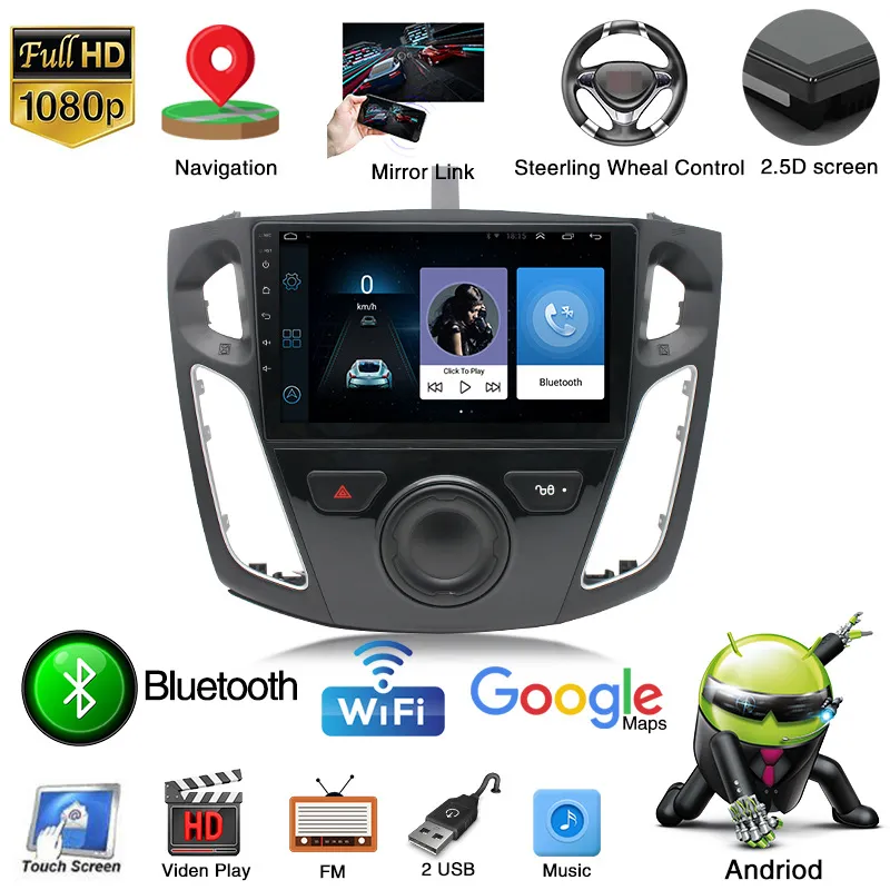Car Video Touch Screen Android Unità di Testa per Ford FOCUS 2012-2017 Lettore Dvd Sistema Gps Multimedia2398
