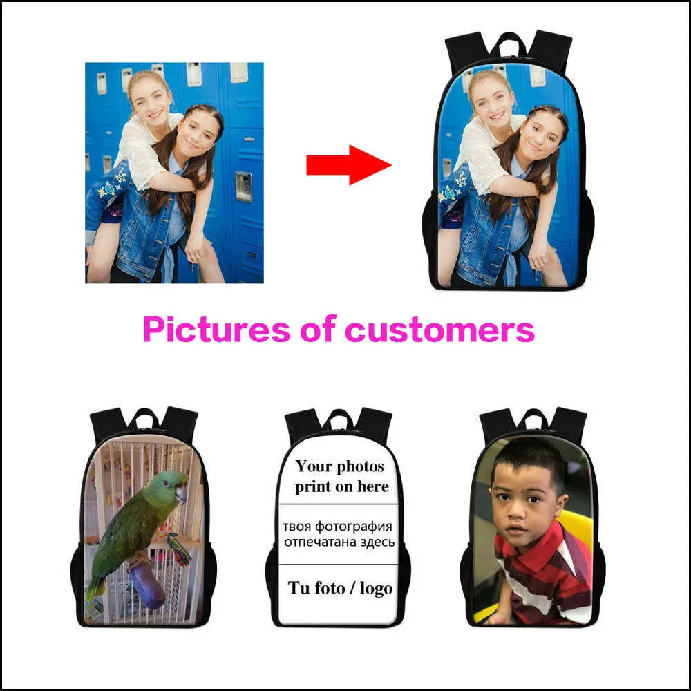 Personalized Customized Bags 3D Printing Laptop Backpacks Women Men Travel Bagpacks School Bags Mochilas Bookbags Rucksack Bolsas 272C