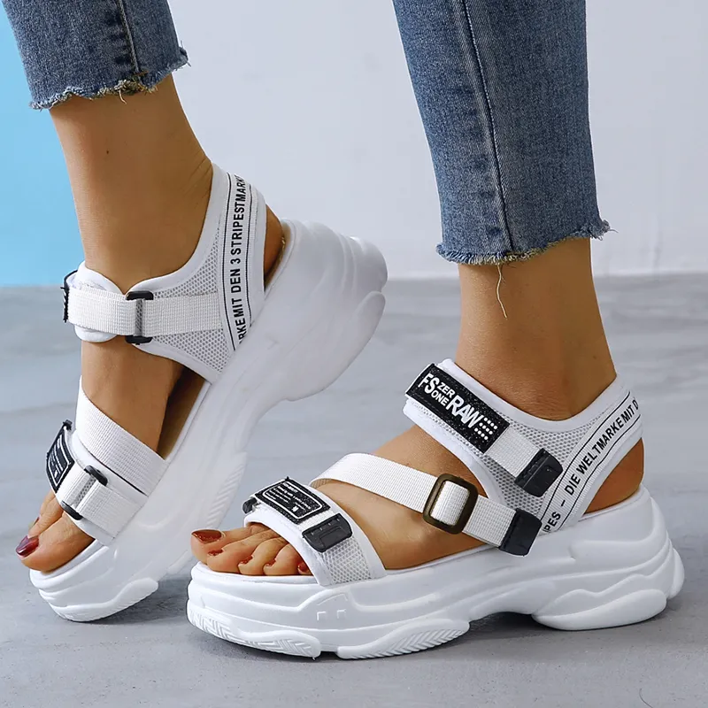 Sandales Femme Chaussure Plateforme Plate Sandales à Plateforme