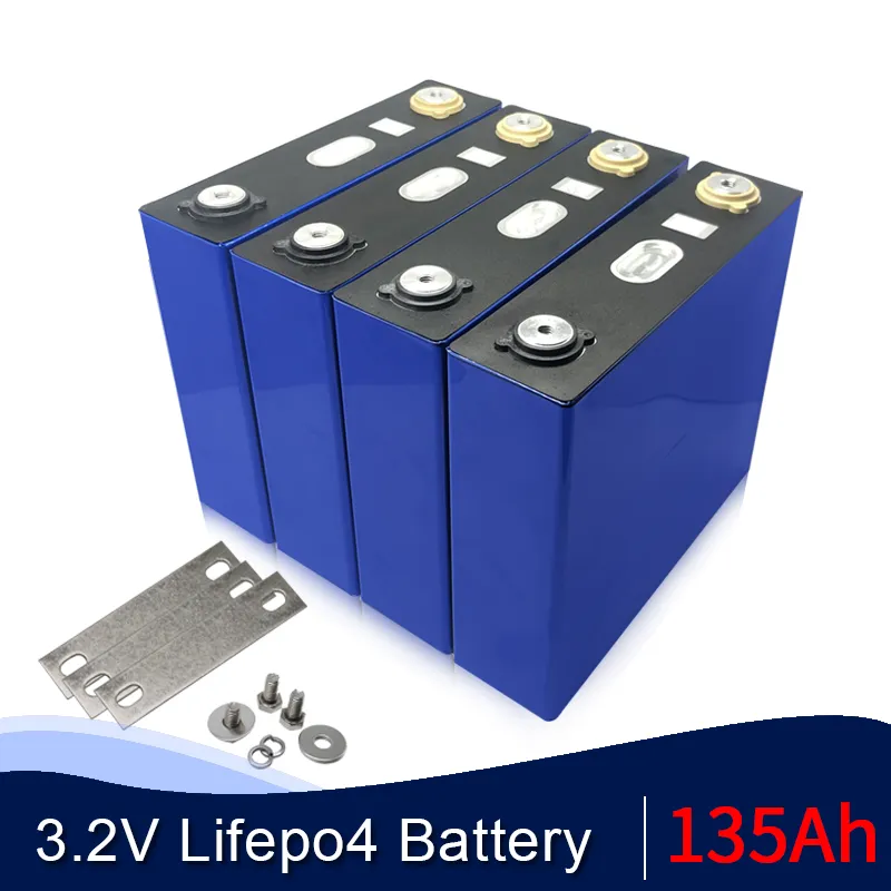 16PCS Lifepo4 3.2V 135Ah Litio Ferro Fosfato Cellulare no 3.2v 120Ah 100Ah lifepo4 per fai da te 24v 12V 48v inverter scooter RV caravan