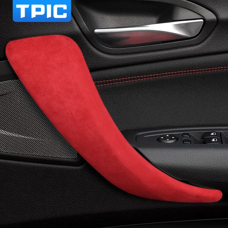 Alcantara Wrap Car Interior Door Armrest Panel Cover Door Handle ABS Trim  for BMW F21 F22 F23 2012-2019 1 Series Accessories287M